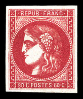 * N°49b, 80c Rose Vif, Grandes Marges Et Très Jolie Couleur. SUP (signé Brun/certificat)  Qualité: *  Cote: 1000 Euros - 1870 Emission De Bordeaux