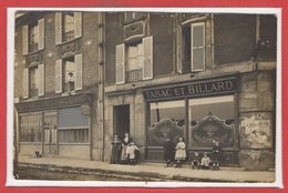 MAGASINS --  CARTE PHOTO - RARE - Tabac Et Billard - Winkels