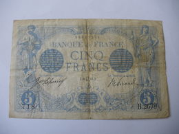 BILLET 5 F BLEU  18/07/1913 FAY 2/19 - 5 F 1912-1917 ''Bleu''