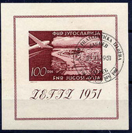 YUGOSLAVIA 1951 ZEFIZ Exhibition Block Used.  Michel Block 5 - Used Stamps