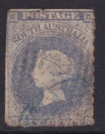 South Australia 1858 Roulete SG 17 Used Tear At Top - Usati