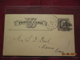 Entier Postal De 1880 à Destination De Marion - ...-1900