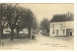 Carte Postale Ancienne Courson - Route D'Auxerre - Courson-les-Carrières