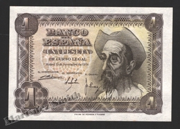 Banknote Spain -  1 Peseta – November 1951 – Don Quijote – Serie L – Condition UNC - Pick 139a - 5 Peseten