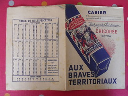 Protège-cahier Chicorée Vilain Frères; Aux Braves Territoriaux. BourBourg (Nord) - Schutzumschläge