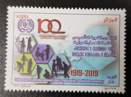 ALGERIE ALGERIA 2019 INTERNATIONAL LABOR ORGANIZATION CENTENARY OIT ILO TRAVAIL - COMPUTER TELEPHONE MOBILE PHONE -  MNH - IAO