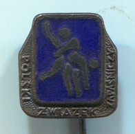 WRESTLING / LUTTE / RINGEN - Poland Federation, Association, Enamel, Vintage Pin, Badge, Abzeichen - Wrestling