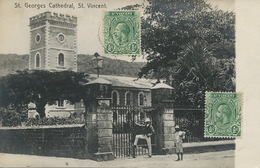 St Vincent . St Georges Cathedral. Stamped 2 Stamps . 1927 - Saint-Vincent-et-les Grenadines