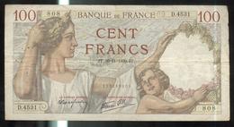 Billet 100 Francs France Sully 30.11.1939.JT. - 100 F 1939-1942 ''Sully''