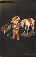 ILLUSTRATEUR COLOMBO ENFANT BEBE CHEVAL DE BOIS JEU JOUET ITALIA - Colombo, E.