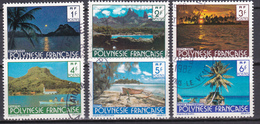 Polynésie Paysages Signature Delrieu N°132 à 137 Oblitéré - Gebruikt