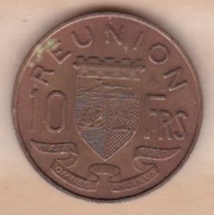 Ile De La Réunion 10 Francs 1962 , En Bronze Aluminium , Lec# 79 - Riunione