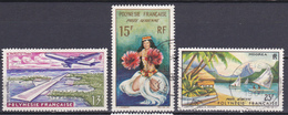 Polynésie Poste Aérienne Inauguration De L Aéroport Danseuse Paysage De Moorea  N°5-7-9 Oblitéré - Gebruikt