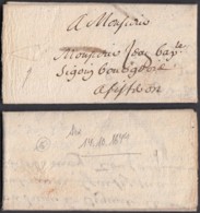 France 1644 - Lettre Avec Courrier Particulaire 14/10/1644 D'Aix Pour Sisteron (7G34626) DC2615 - ....-1700: Precursors