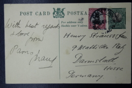 South Africa: Postcard P11 Cape Town -> Darmstadt  Uprated 1930 - Brieven En Documenten