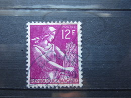 VEND BEAU TIMBRE DE FRANCE N° 1116 , OBLITERATION " CANNES " !!! - 1957-1959 Moissonneuse