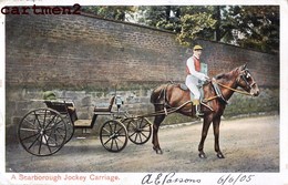 A SCABOROUGH JOCKEY CARRIAGE ATTELAGE HORSE CHEVAL ATTELAGE ENGLAND YORKSHIRE 1900 - Scarborough