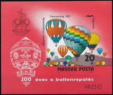 ** 1983 200 éves A Ballonrepülés Vágott Blokk (8.000) - Andere & Zonder Classificatie