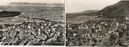 Suisse Vaud. 2 CPSM. BAULMES. La Ville, Le Mont Blanc, Les Dents Du Midi. - Baulmes