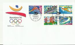 CANADA FDC 1992 OLIMPIC - Cartas & Documentos