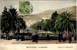 MONACO   22 (o) CPA Carte Postale Animée Couleurs Le Boulingrin Monte-Carlo 16 Février 1903 (?) - Lettres & Documents