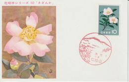 Carte Maximum Japon 1961 Série Fleurs Camélia 675 - Cartoline Maximum