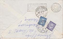 LOT  ~  4 X LETTER  WITH TAX STAMP ~  SEGNATASSE  ~-  FRANCE TO   TRIESTE  --  1966 ~  ( BRIEF MIT INHALT ) - Steuermarken