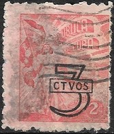 1953 Girl With Box And Cigars Surcharged - 3c. On 2c - Red AVU - Oblitérés