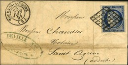 Grille / N° 4 Càd T 15 TOURNON-S-RHONE (6). 1851. - TB / SUP. - 1849-1850 Cérès