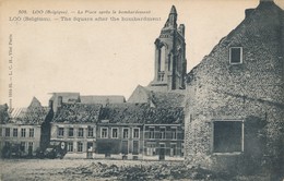 CPA - Belgique - Loo - La Place Après Le Bombardement - Lo-Reninge