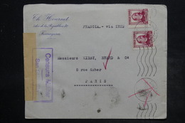 ESPAGNE - Enveloppe Commerciale De Zaragoza Pour Paris En 1936 Avec Contrôle Postal - L 26549 - Republicans Censor Marks