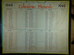 Calendrier Memento 1949 Sur Carton 2 Faces (Format : 42,5 Cm X 34,5 Cm) - Grand Format : 1941-60