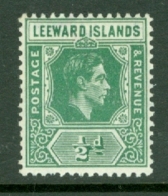 Leeward Is.: 1938/51   KGVI    SG96    ½d   Emerald     MH - Leeward  Islands