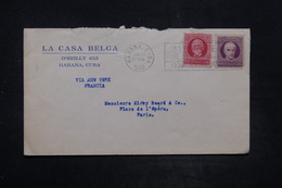 CUBA - Affranchissement Plaisant Sur Enveloppe Commerciale De La Havane Pour Paris En 1939 - L 26674 - Lettres & Documents