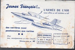 (aviation) Buvard ARMEE DE L'AIR (Bordeaux)  (PPP10471) - A