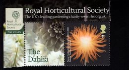 744293855 POSTFRIS  MINT NEVER HINGED EINWANDFREI SCOTT 2210A ROYAL HORTICULTURAL SOCIETY BICENT DAHLIA + LABEL - Unused Stamps