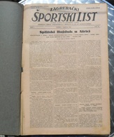 ZAGREBACKI SPORTSKI LIST 1924 UVEZANO 40 BROJEVA KINGDOM OF YUGOSLAVIA, BANDED 40 NUMBER - Bücher