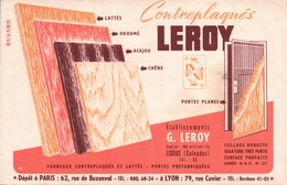 Ancien BUVARD Illustré Contreplaqués LEROY - C