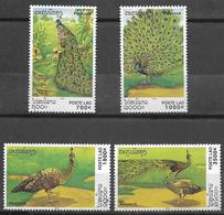 LAOS 2000- Green Peafowl MNH Set ( Pavo Muticus)- - Peacocks