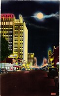 U.S.A. .. TEXAS ... AMARILLO .. A NIGHT VIEW OF POLK STREET .. THE MAIN THOROUGHFARE OF AMARILLO .. TEXAS - Amarillo