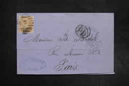 ESPAGNE - Lettre De Séville Pour La France En 1869 , Affranchissement Plaisant - L 27298 - Covers & Documents