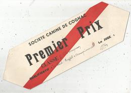 Plaque En Carton , Publicité , Société Canine De COGNAC ,premier Prix ,classe : Champion,1937,2 Scans, Frais Fr : 2.45e - Paperboard Signs