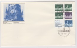 CANADA  1989:  Bloc De Se-tenant (en Provenance De Carnet) Sur FDC - Cartas & Documentos