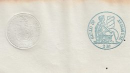 1856-PS-71 SPAIN ANTILLES CUBA PUERTO RICO REVENUE SEALLED PAPER. 1856-57. SELLO 3ro UNUSED - Strafport