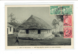 CPA WALLIS ET FUTUNA - 1. LANO - UNE CASE INDIGENE SERVANT DE GRAND SEMINAIRE - Wallis-Et-Futuna