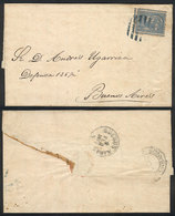 ARGENTINA: Entire Letter Sent From Montevideo To Buenos Aires On 3/FE/1875 Franked With 5c. (mute Blue Cancel), With Arr - Other & Unclassified