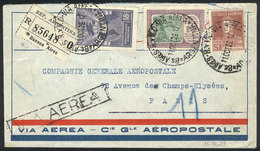 ARGENTINA: 11/OC/1929 Buenos Aires - France: Registered Airmail Cover Franked With 1.68P. (one Stamp With Broken Corner) - Other & Unclassified