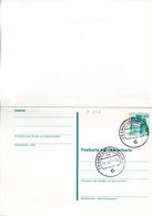 WB Amtliche Ganzsachen-Postkarte Mit Antwort  P107 Wst."Burgen Und Schlösser"40/40(Pf) Blaugrün,TSt. 15.4.77 FRANKFURT - Cartoline - Usati