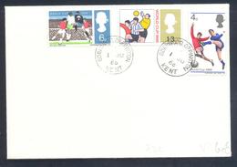 England UK 1966 Cover: Football Fussball Soccer Calcio; FIFA World Cup 1966 England; Jules Rimet Cup; Borkwood Cancellat - 1966 – Angleterre