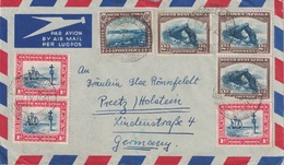 AFRIQUE DU SUD - BEL AFFRANCHISSEMENT RECTO-VERSO - LETTRE DE LUDERITZ POUR L'ALLEMAGNE 7-4-1954 . - Zonder Classificatie